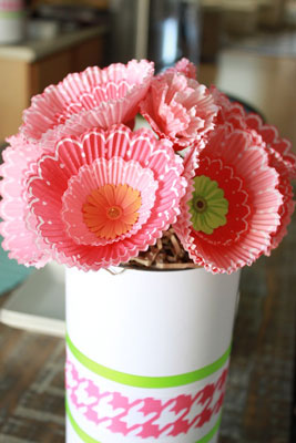 Cupcake flower DIY centerpiece