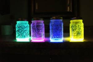 Mason jar glow stick