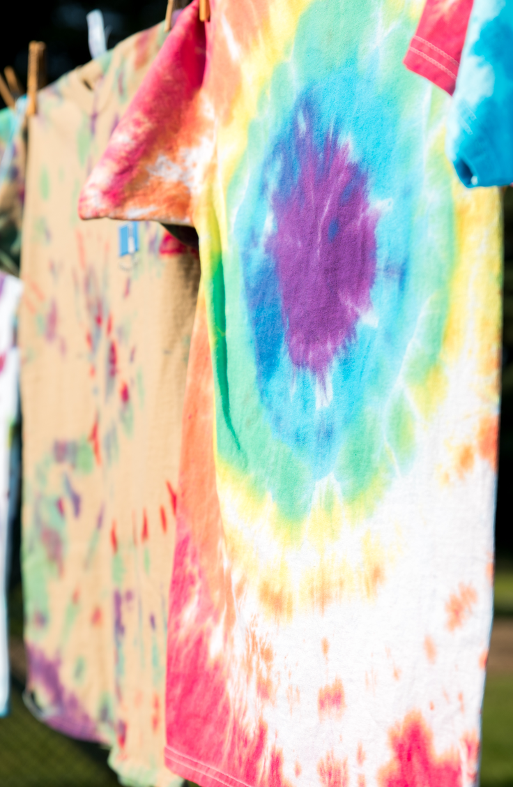 Everyone has a few old t-shirts they're dying to get rid of, but with these fun upcycled t-shirts, you won't even have to! Tie dye is a classic! 