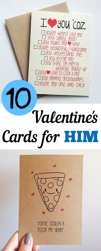 10 Valentines Day Cards for Him
