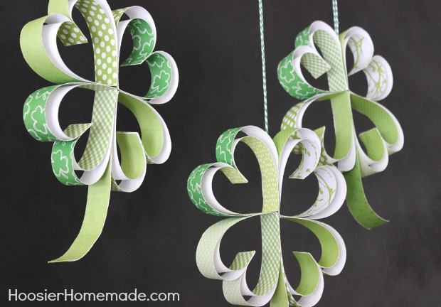 St. Patrick's Day Crafts - Paper Shamrocks