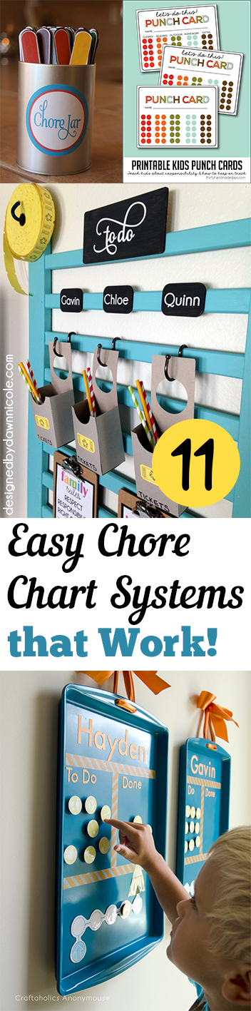 11 Easy Chore Chart Systems that Work!