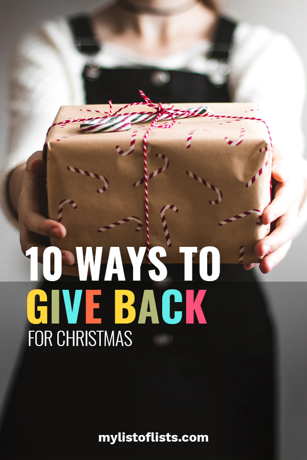 10 Ways to Give Back for Christmas My List of Lists