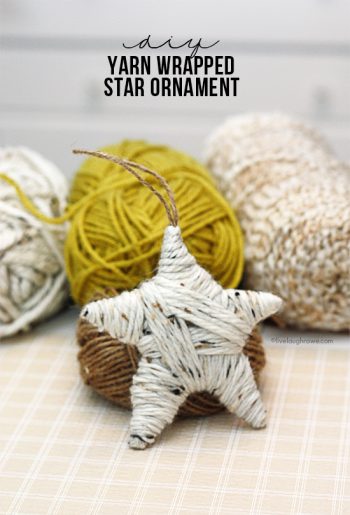 DIY Yarn Wrapped Star Ornament