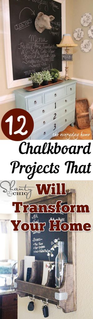 Chalkboard Projects, Chalkboard Projects for the Home, Home Projects, Quick Home Craft Projects, Decorating with Chalkboard, How to Decorate With Chalkboard, Things to Do With Chalk paint, Chalk Paint Crafts