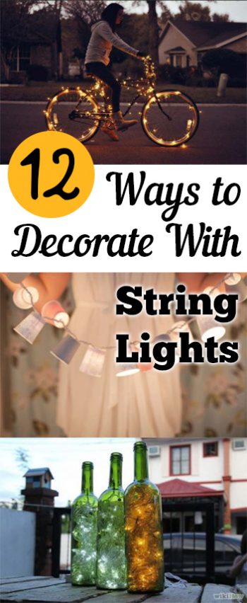 How to Decorate With String Lights, Decorating With String Lights, String Light Crafts, Things to Do With Old Christmas Lights, Christmas Light Crafts, Decorating Hacks, Cool Decorating Ideas, Popular