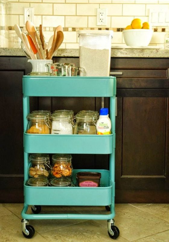 Just Roll With It 10 Ways to Decorate Using Rolling Kitchen Carts My List of Lists