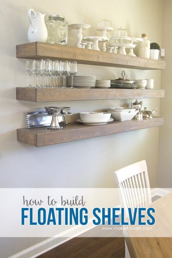 DIY Floating Shelf Projects and Tutorials - Floating Shelf Projects, Floating Shelf Projects for The Home, DIY Home, DIY Home Projects, Build Your Own Floating Shelves, How to Build Your Own Floating Shelves, DIY Home Projects