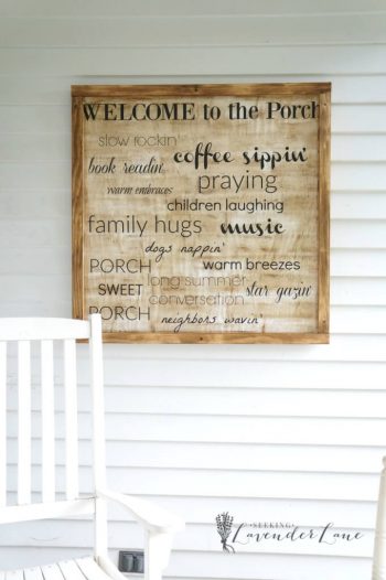 Easy DIY Porch Signs - Porch Signs, DIY Porch Signs, Homemade Porch Signs, DIY Signs for the Home, DIY Home Decor, Home Decor, Porch Signs, Porch Decor, How to Decorate Your Porch, Porch Decor for the Home