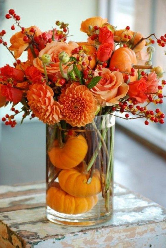 12 Sensational Centerpieces for Fall - My List of Lists| Centerpieces for Fall, Fall Centerpieces, Holiday Fall Centerpieces, DIY Fall, DIY Home Decor, Holiday Home Decor, Holiday Home Hacks, Popular Pin