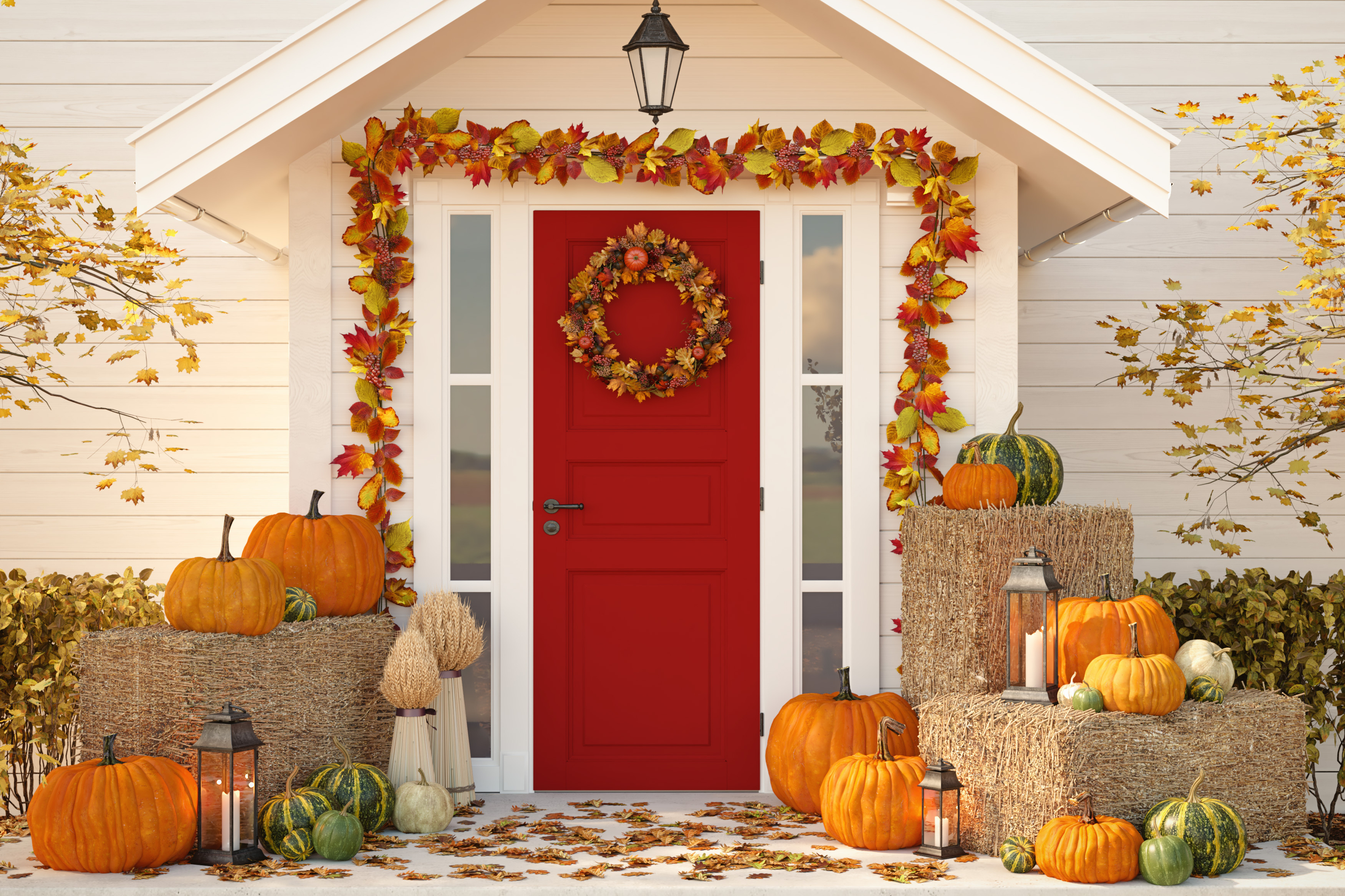 If you're in charge of the Thanksgiving festivities this year, you'll want your house to be perfect. Here are some amazing DIY Thanksgiving door garland to welcome your guests. 