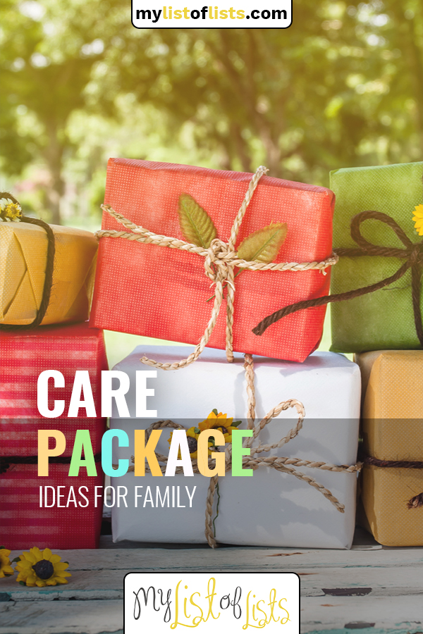 It's a blast to put together a care package for members of your family. Whether they are living out of state, or just down the road, everyone needs a little joy right now and these ideas are the best way to inspire that. #mylistoflistsblog #giftideas #carepackage