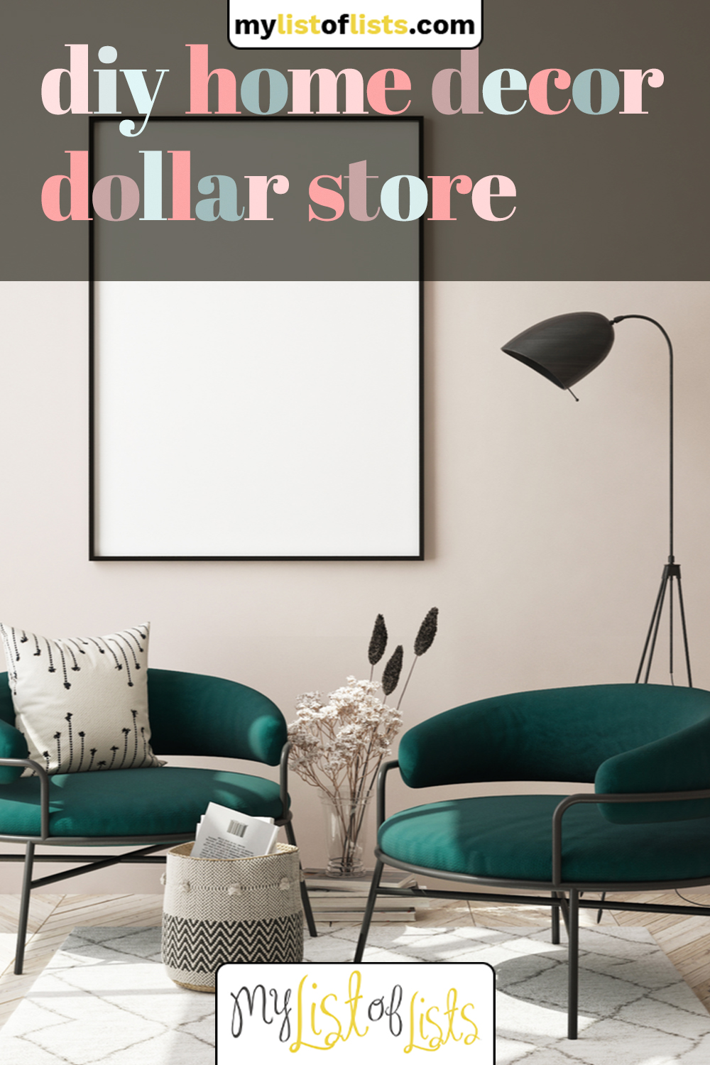 Make your home look absolutely amazing while spending no money at all with these awesome DIY home decor ideas from the Dollar Store. Whether you want wall art or something else, we can show you how. #diy #cheap #mylistoflistsblog