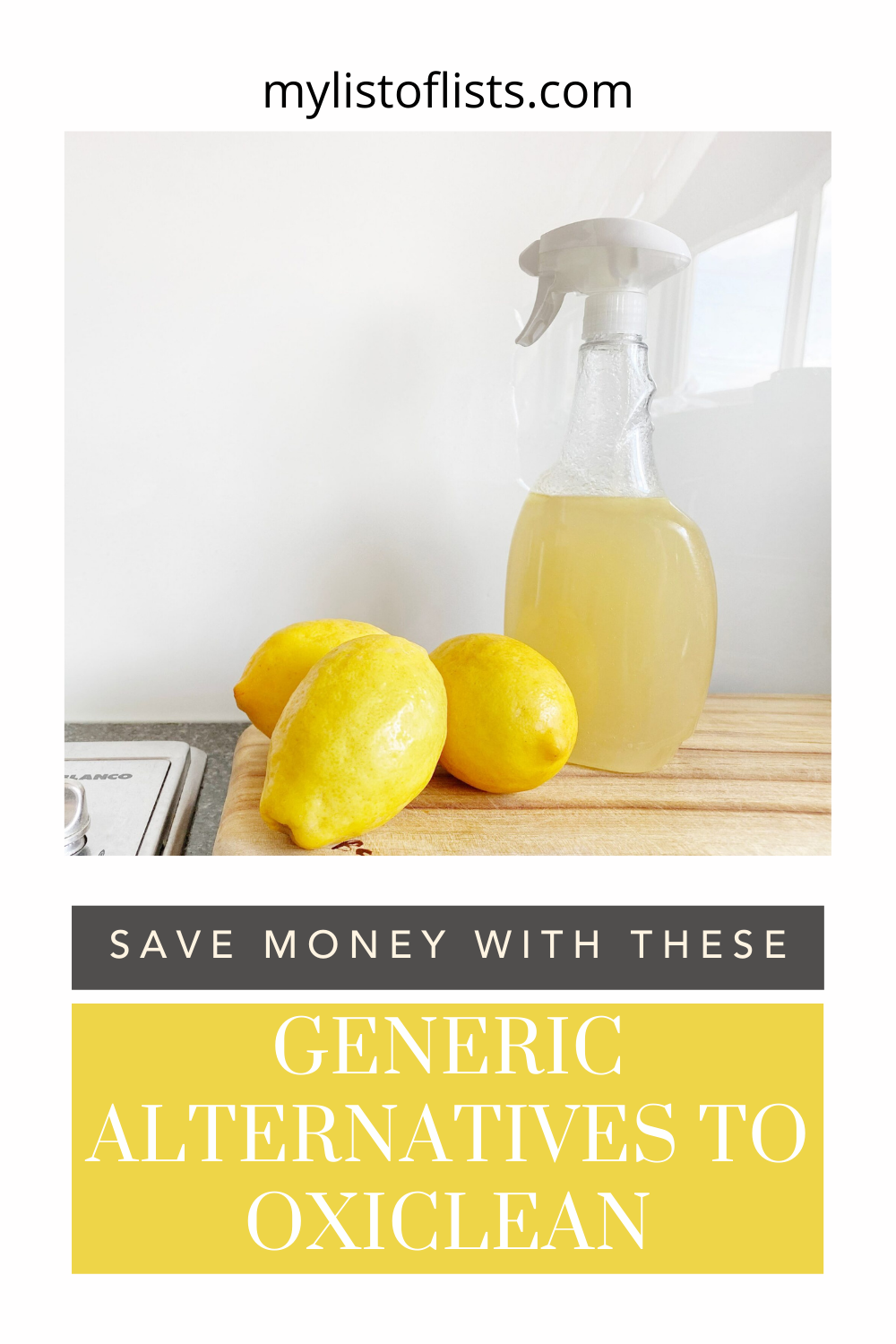 Mylistoflists.com has a little bit of everything. Find loads of ways you can make your life a little bit easier. Learn how you can save money on household cleaners with these generic alternatives to Oxiclean!